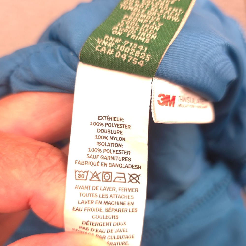 L.L.Bean Snowsuit Kids 12-18M Blue 3M Thinsulate Grow Cuffs Hooded Full Zip - Picture 8 of 10